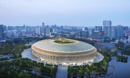 北京工人体育场改造复建主体结构封顶明年底将全新亮相
