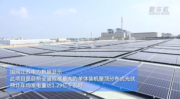 江苏沭阳：省级重大项目屋顶上建成“绿