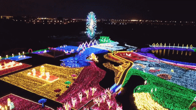 广东海纳现代农业生态园第一届灯光秀1.17正式亮灯，“星际迷航灯光秀”来了