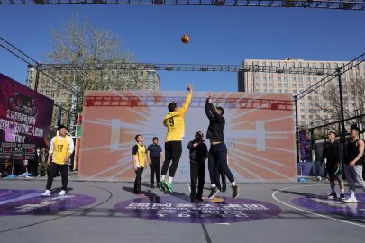 北京市首届“社区杯”篮球联赛三人篮球赛开幕式举办